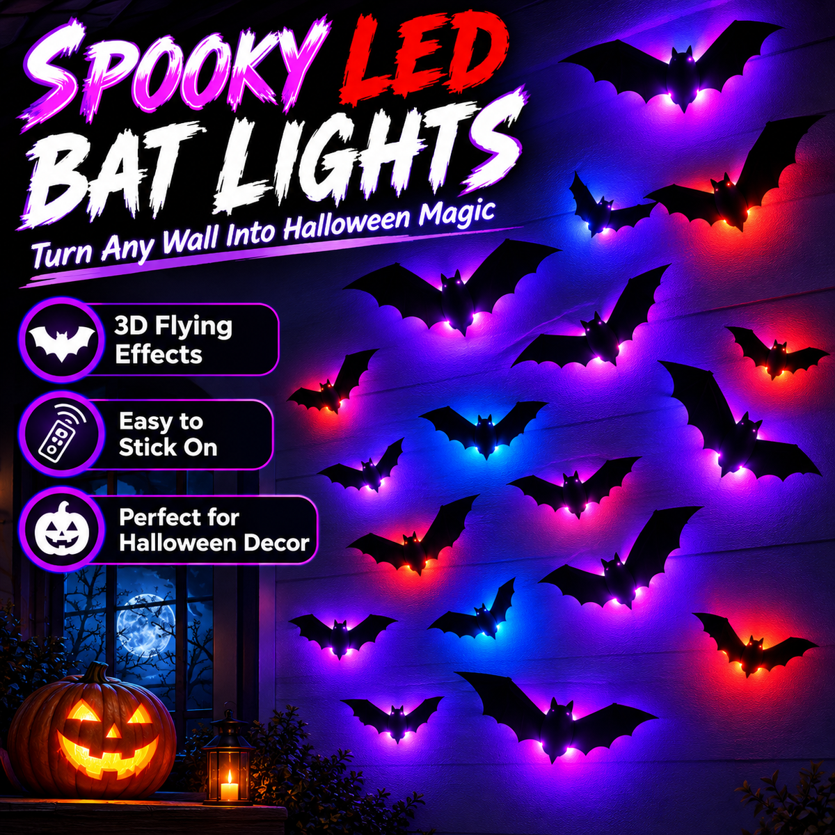 BatGlow™ | Spooky LED Halloween Neon Wall Light